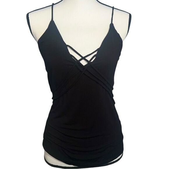 Black Strappy Tank Top - Picture 2 of 9